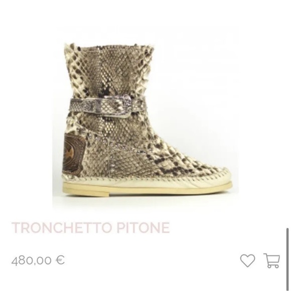Hector Riccione boots stunning authentic snake print leather ankle booties. - Picture 4 of 4